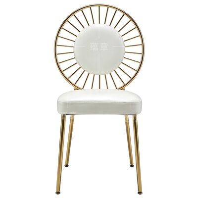 Χονδρική Στρογγυλή Πλάτη Τραπεζαρία από ανοξείδωτο ατσάλι Πολυτελής πολυθρόνα εκδήλωσης γάμου