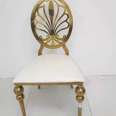 Κομψός cOem W50xD65xH92cm γαμήλιων εδρών ανοξείδωτου πολυτέλειας χρυσός