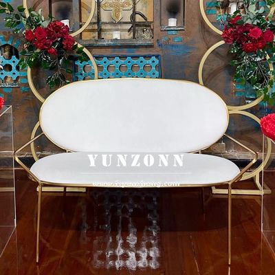 Καλή τιμή Γαμήλιο Σαλόνι Μοντέρνου Σχεδιασμού με Υφασμάτινο Κάθισμα και Ανθεκτικό Χρυσό Πλαίσιο από Ανοξείδωτο Χάλυβα σε απευθείας σύνδεση