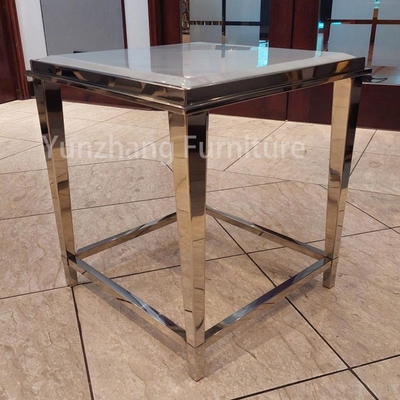 Ασημένιο πλαίσιο SS201 Απλό Τραπέζι Κρεβάτι Μικρό Τετράγωνο Τραπέζι CBM για Υπνοδωμάτιο