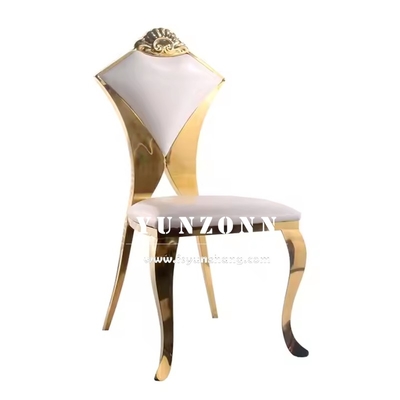 Νέο σχεδιασμό ξενοδοχείο Banqeut Wedding Chair Φαν-Σχήμα Καρέκλα πίσω Ατσάλινη καρέκλα