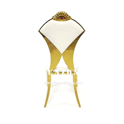 Νέο σχεδιασμό ξενοδοχείο Banqeut Wedding Chair Φαν-Σχήμα Καρέκλα πίσω Ατσάλινη καρέκλα