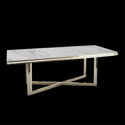 Μαρμάρινος πίνακας τραπεζαρίας μετάλλων με την ορθογώνια μορφή χειροτεχνίας
