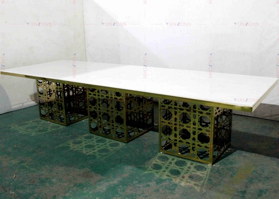 Σύγχρονος δειπνώντας επιτραπέζιος MDF cOem 4000X1200X750mm ύφους συμποσίου πολυτέλειας μεγάλος βαρέων καθηκόντων