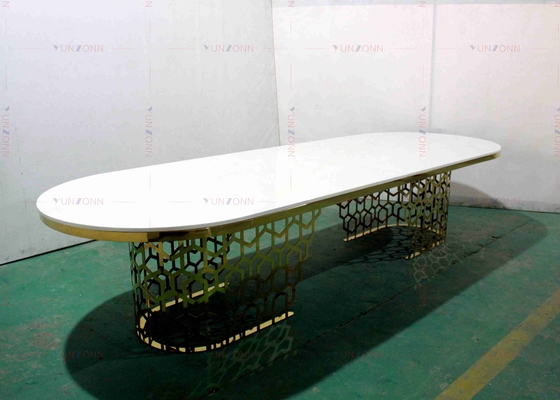 Σύγχρονος δειπνώντας επιτραπέζιος MDF cOem 4000X1200X750mm ύφους συμποσίου πολυτέλειας μεγάλος βαρέων καθηκόντων