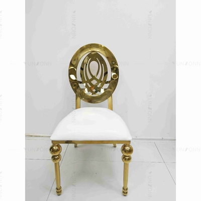 Κλασική Stackable γαμήλια έδρα δέρματος ανοξείδωτου εδρών γαμήλιου συμποσίου