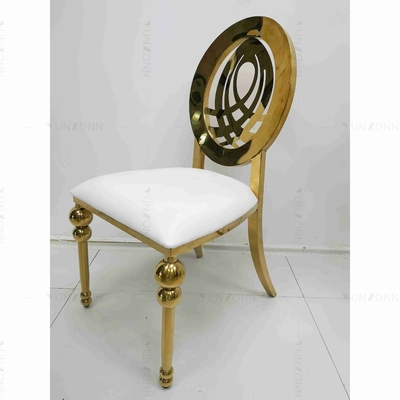 Κλασική Stackable γαμήλια έδρα δέρματος ανοξείδωτου εδρών γαμήλιου συμποσίου