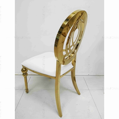 Κλασική Stackable γαμήλια έδρα δέρματος ανοξείδωτου εδρών γαμήλιου συμποσίου