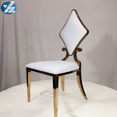 Να δειπνήσει διαμαντιών πολυτέλειας 50X55X107 SS γαμήλιο χρυσό λευκό cOem εδρών