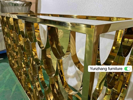 Χρυσός πίνακας 150cmx40cmx80cm 201SS επιτραπέζιων κονσολών φραγμών μετάλλων χρώματος