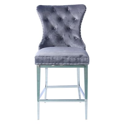 Καλή τιμή Curve Εστιατόριο Καρέκλα Μπαρ Βελούδινο Κάλυμμα Άνετο Κάθισμα με Πόρπη Πλάτη σε απευθείας σύνδεση