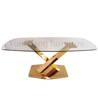 Καλή τιμή Ορθογώνια να δειπνήσει γυαλιού σχεδίου τοπ εγχώρια έπιπλα βάσεων πινάκων σαφή μετριασμένα SS201 σε απευθείας σύνδεση