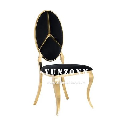 Καλή τιμή Ζεστή πώληση Φαντική Benz Σχεδιασμός Πίσω Εργαλεία Εστιατορίου Χρυσό Ατσάλι Καρέκλα Πανηγύρι για το ξενοδοχείο Γάμα Πάρτι σε απευθείας σύνδεση