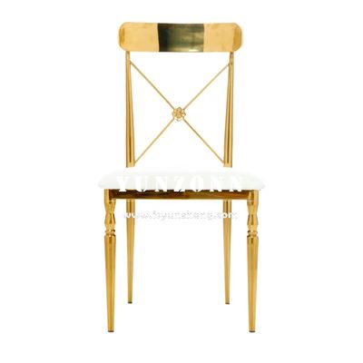 Καλή τιμή Ενοικίαση Χρυσού Ατσάλινο Ξενοδοχείο Γάμες Καρέκλες Για Εκδηλώσεις σε απευθείας σύνδεση