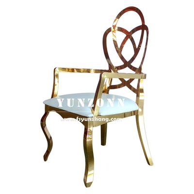 Καλή τιμή Φανταστικά γαμήλια έπιπλα Ροζ Σκωτιασμένη Κάρεσα Ξενοδοχείου Εστιατορίου Χρυσό Ατσάλι Καρέκλα Πανηγύρι σε απευθείας σύνδεση