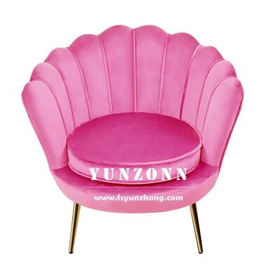 Καλή τιμή Μοντέρνος Καναπές με Σχήμα Κοχυλιού με Σκελετό από Ανοξείδωτο Ατσάλι και Συνδυασμό Βελούδου για Ξενοδοχεία, Σαλόνια, Τραπεζαρίες, Εμπορικά Κέντρα σε απευθείας σύνδεση