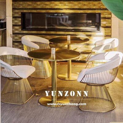 Καλή τιμή Πόδια τραπεζιού από ανοξείδωτο ατσάλι χονδρικής, βάση τραπεζιού τραπεζαρίας από βουρτσισμένο μέταλλο, έπιπλα καφέ σε απευθείας σύνδεση