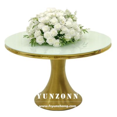 Καλή τιμή Νέα Άφιξη Πολυτελής Σχεδίαση Χρυσό Ανοξείδωτο Ατσάλι Τραπέζι Στρογγυλό Τραπεζαρίας για Εκδηλώσεις σε απευθείας σύνδεση