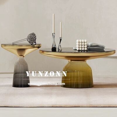Καλή τιμή Nordic Luxury Απλό Σχεδιασμό Στρογγυλό Γυάλινο Τραπεζάκι Σαλονιού Μοντέρνα Έπιπλα για Σπίτι και Ξενοδοχείο για Δείπνο και Γάμους σε απευθείας σύνδεση