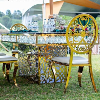 Καλή τιμή Ξενοδοχείο πολυτελείας Κρυστάλλινο μενταγιόν από ανοξείδωτο χάλυβα Χρυσό γυαλί Γάμος και εκδήλωση τραπεζάκι για τραπέζια Εστιατόρια και πάρτι σε απευθείας σύνδεση