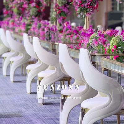 Καλή τιμή Σύγχρονη δημιουργική σχεδίαση Ατσάλινη καρέκλα με ύφασμα για ξενοδοχείο γάμο εστιατόριο εξωτερική χρήση αίθουσας σε απευθείας σύνδεση