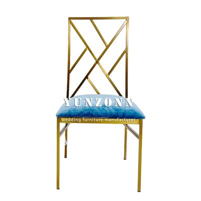 Καλή τιμή Προμήθειες Κίνα Εργοστάσιο Μεταλλικό Χρυσό Λευκό Γάμους Πραγματοποιήσεις Γιορτή Chiavari Καρέκλα με μαξιλάρι για εκδηλώσεις σε απευθείας σύνδεση