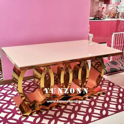 Καλή τιμή Σύγχρονο πολυτελές ιταλικό τραπέζι τραπεζαρίας Audi με αντίκα μαρμάρινη επιφάνεια από ατσάλι και μέταλλο για χρήση σε κουζίνα, ξενοδοχείο και οικιακή τραπεζαρία σε απευθείας σύνδεση