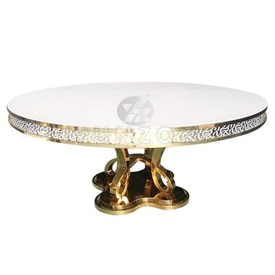 Καλή τιμή Σύγχρονο πολυτελές τραπέζι τραπεζαρίας από MDF/γυαλί με ανοξείδωτο ατσάλι για εξωτερική χρήση σε ξενοδοχεία, γάμους, δεξιώσεις, πάρτι σε απευθείας σύνδεση