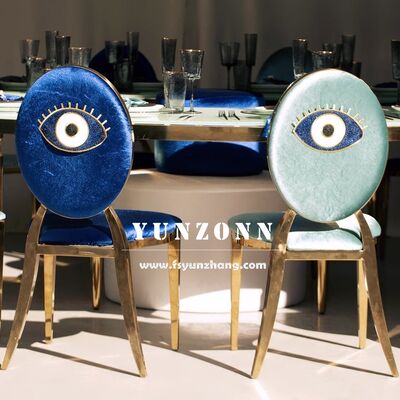 Καλή τιμή Σύγχρονη χρυσή καρέκλα τραπεζαρίας από ανοξείδωτο ατσάλι Washington Πολύχρωμη καρέκλα δεξίωσης για χρήση σε ξενοδοχείο, γάμο, πάρτι, υπνοδωμάτιο σε απευθείας σύνδεση