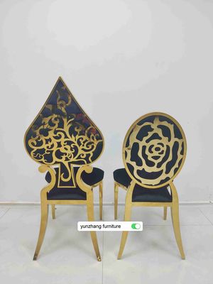 Καλή τιμή Πίσω σχέδιο εδρών γαμήλιου συμποσίου ανοξείδωτου για το γεγονός W50xD65xH92cm σε απευθείας σύνδεση