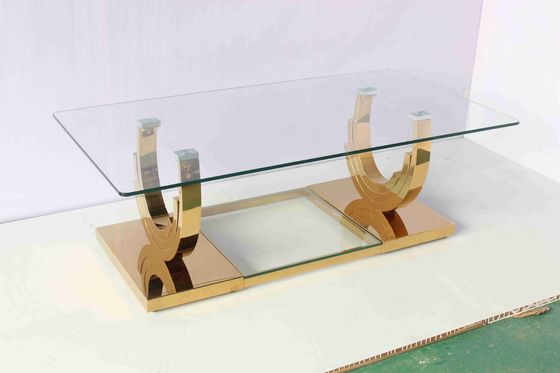 Καλή τιμή Χρυσή σε σχήμα υ βάση Tj 2 κομματιού εγχώρια έπιπλα καθιστικών τραπεζάκι σαλονιού καθορισμένα σε απευθείας σύνδεση